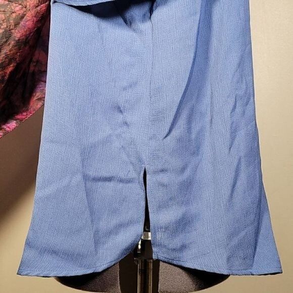 NWOT Susan Graver Textured Woven Button Front Flutter Sleeve Shirt Sz XL - Picture 7 of 12